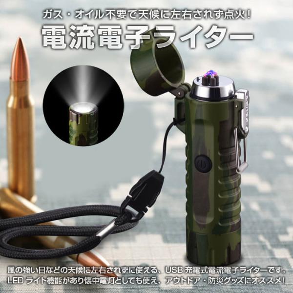 電流 電子ライター アークライター USB充電式 プラズマ着火 エコ 無炎 アウトドア 点火用 防災用品 ◇CH-W-F16