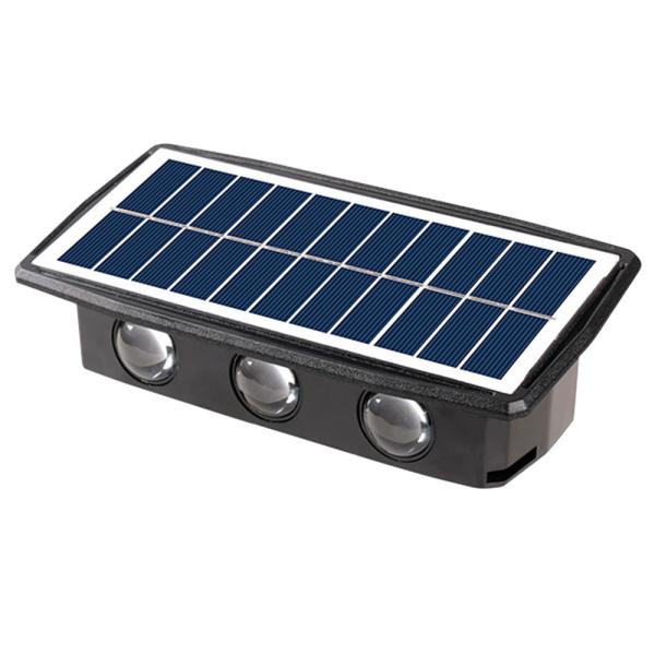 RGB 6LED ソーラーLEDライト 1個 グラデーション ソーラーライト ウォールライト IP65防水 太陽光充電 屋外 玄関灯 壁 ◇CH-B35Z2-RGB6