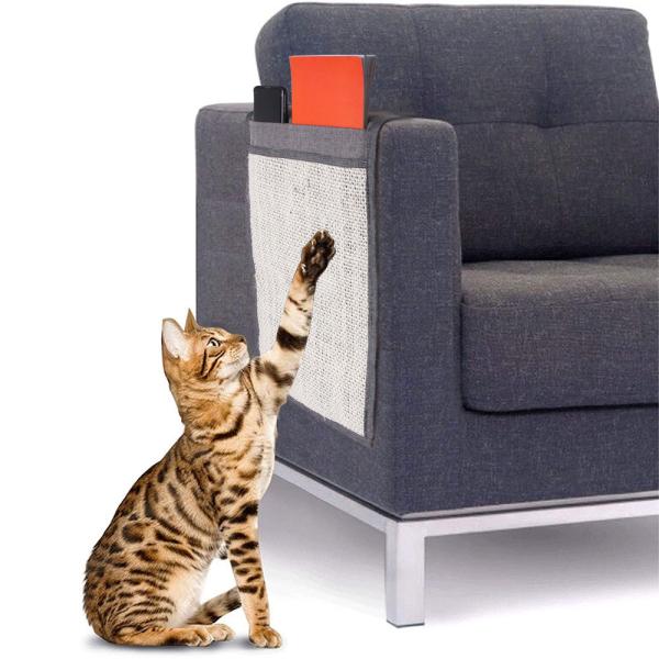 猫 爪とぎ マット 約110×29cm ソファー 家具保護 つめとぎシート 麻 爪研ぎ ペット用品 猫用品 ◇CH-B17234-S