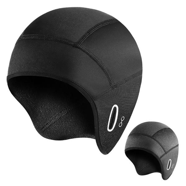 冬用 インナーキャップ 防寒 自転車 ヘルメット キャップ フリース 防風 防寒 裏起毛 耳当て 男女兼用 ◇CH-QXMZ-X01