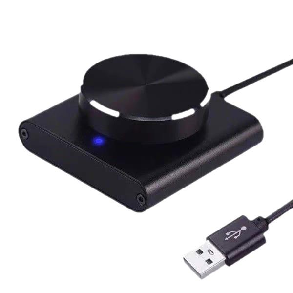 USB ボリュームコントローラー 音量調整つまみ コントロールダイアル Windows/Mac/Android対応 ◇CH-R4-SDHC