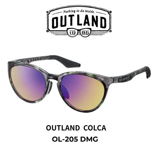 OUTLAND COLCA / OL-205 DMG スポーツサングラス 偏光レンズ グリーンデミ サイドフード付 UVカット 山本光学 日本製