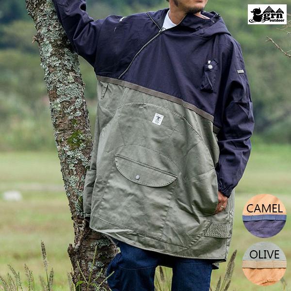 ジャケット・アウター grn outdoor HIASOBI CAMPER PONCHO grn outdoor ジーアールエヌアウトドア HIASOBI CAMPER PONCHO GO9207Q