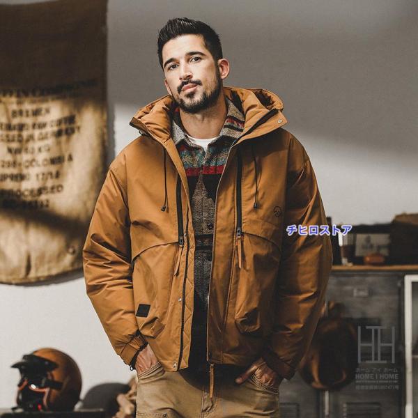 ダウンジャケット メンズ 冬 フード おしゃれ かっこいい 暖かい