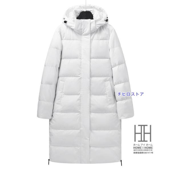 ダウンジャケット メンズ ロング 大きいサイズ 白 ダウンコート 軽量