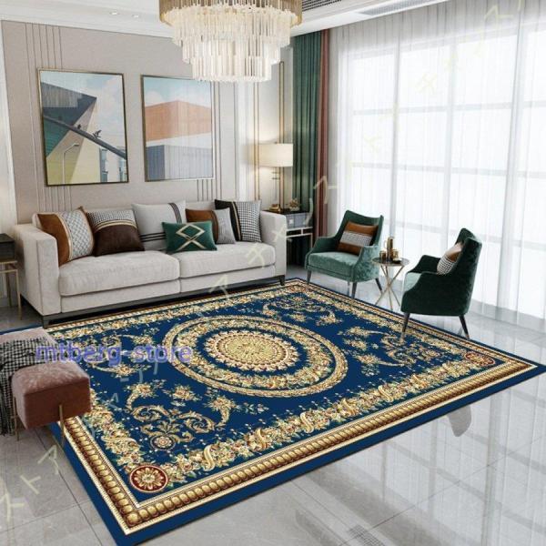 北欧風 ペルシャ柄 モダン ラグ カーペット 洗濯可 レトロ フィー