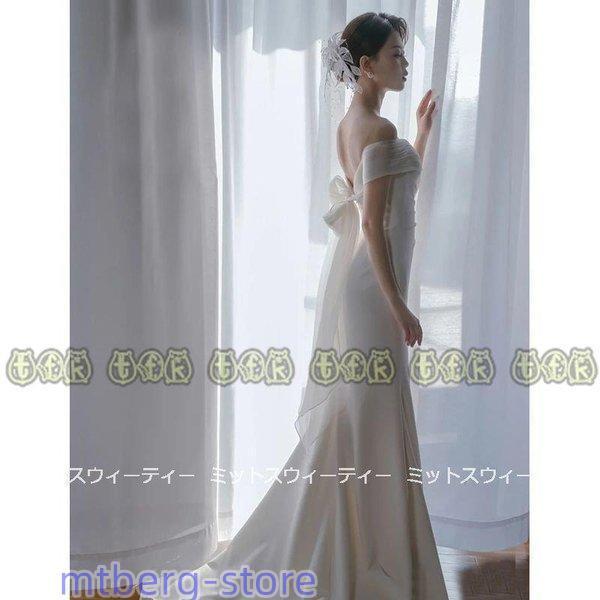 ウェディングドレス スレンダードレス ウエディングドレス 二次会 花嫁