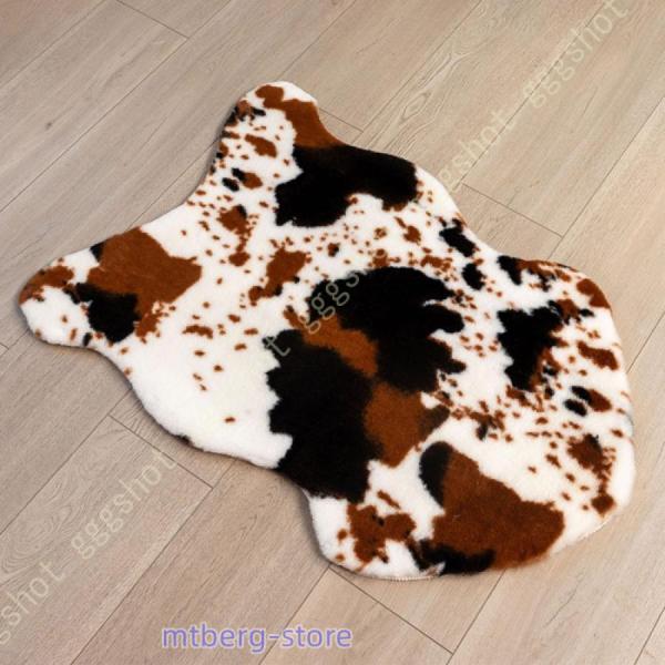 ムートンラグ フェイク ラグマット 洗える 厚手 フェイクファー ラグ