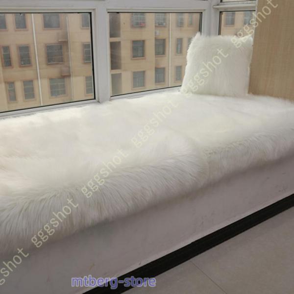 ラグ カーペット フェイクムートンラグ 極厚約60mm 洗える 滑り止め付き 人工ウールマット 厚手 長毛 北欧 ラグマット ソファシートマット リビングルームラグ ふわふわ おしゃれ 可愛い 冷房 リビング ソファ シャギー 【機能】防音...