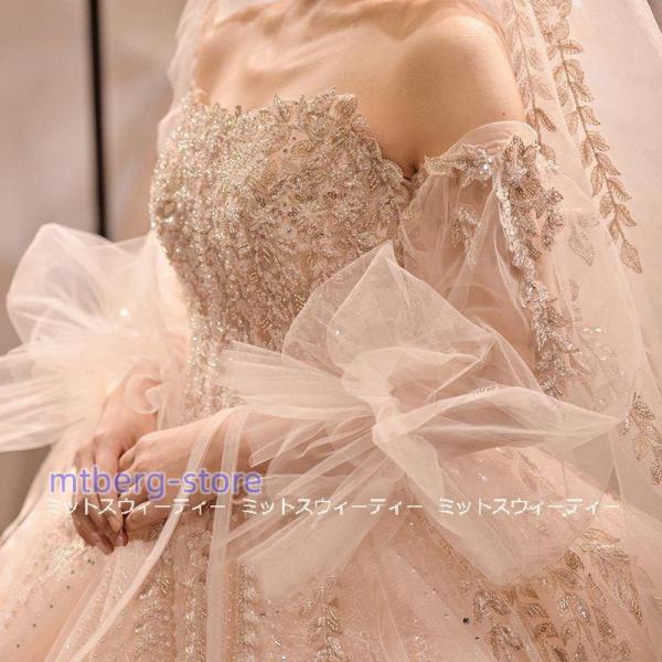 ウエディングドレス 3way ロングドレス 二次会 プリンセスラインドレス  