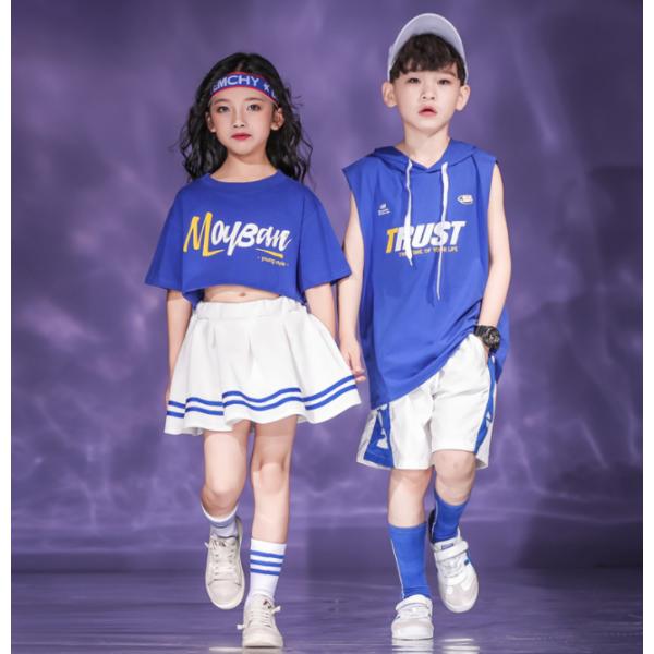 チア　スカート ダンス衣装 セットアップ キッズ 男の子 女の子 ヒップホップ ジャズ