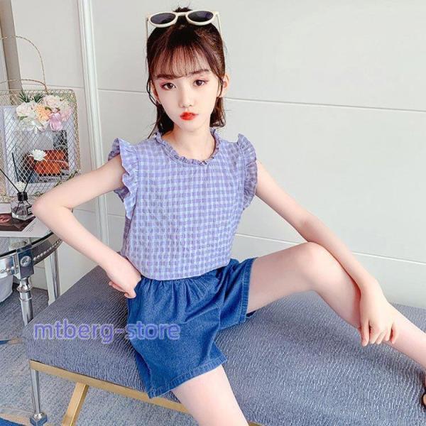 子供服 セットアップ キッズ 女の子 春夏 トップス ノースリーブ