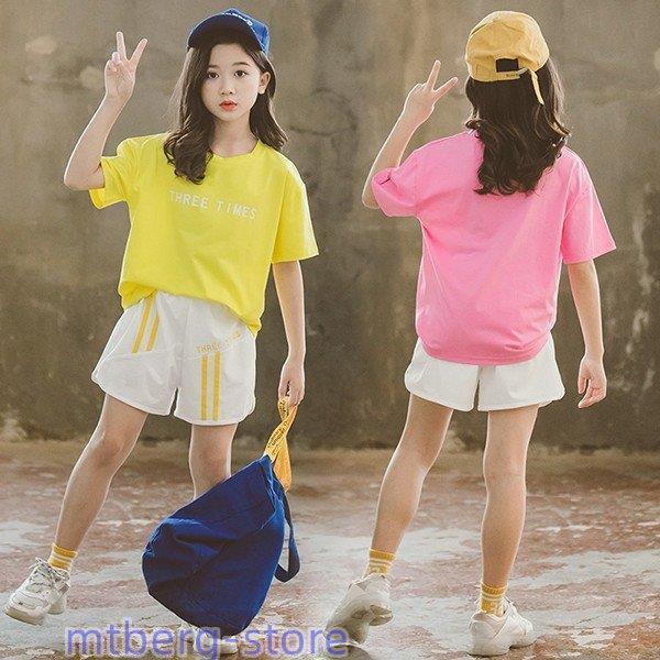 子供服 セットアップ キッズ 女の子 夏 2点セット 上下セット Tシャツ