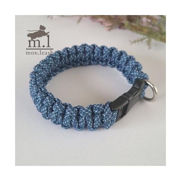 犬用首輪 【 パラコード首輪 / 20．ノクターン 】 犬 首輪 散歩用 犬