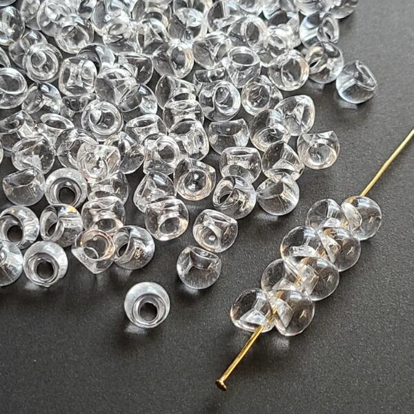 鈴丸ビーズ クリア 約 100個 8mm 】鈴丸 クリアビーズ アクリルビーズ