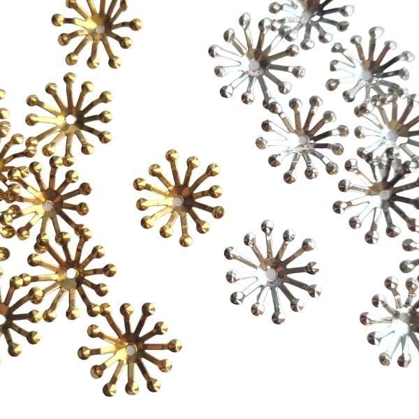 9g 40個 】 花芯 ビーズ パーツ キャップ 座金 ビーズキャップ ピアス 