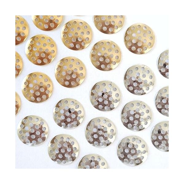 シャワー金具 シャワー台 シャワー台座 直径12mm 100枚 12.6g 鉄製 アクセサリー金具 ハンドメイドパーツ