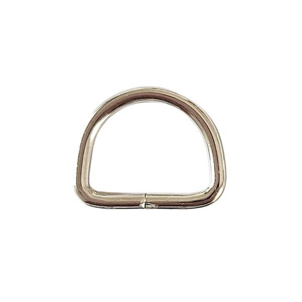 鉄製 Dカン シルバー Dリング【 10個 17.5mm × 14mm 線径 約 2mm