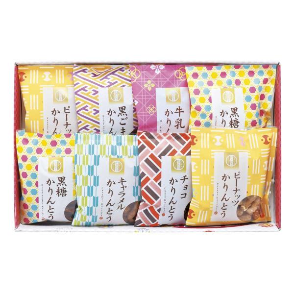 内容：かりんとう（黒ごま・黒糖×2・牛乳・ピーナッツ×2・チョコ・キャラメル）各45g  【乳成分・小麦・落花生】生産国：日本様々なフレーバーを楽しめるかりんとうのセットです。内祝 内祝い 御礼 粗品 景品 記念品 社員会 町内会 敬老会 ...