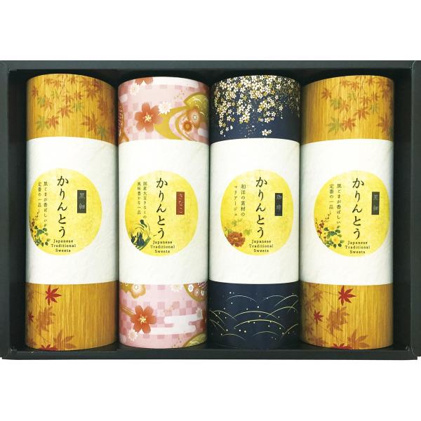 国産きなこをまぶし、甘さを抑え少し塩味に仕上げた懐かしい味のきなこかりんとうと、昔ながらの定番の味、クセになる美味しさの風味豊かな黒かりんとう、珈琲の香ばしさが甘みを引き立ててくれる大人味の珈琲かりんとう、沖縄産黒糖を使用した黒糖の風味が広...