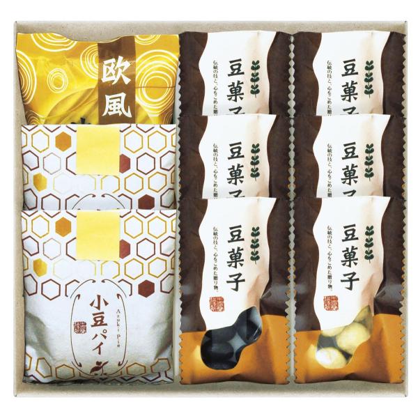 おもてなしにぴったりな、ほっこり和むお菓子の詰合せ　和の味わいをお楽しみください　豆菓子竹炭豆菓子きなこクリームをサンド欧風せんべい欧風せんべい小豆パイ豆菓子竹炭 : 一度食べるとくせになる、ピリッと甘辛醤油味の豆菓子です　きなこ : 落花...