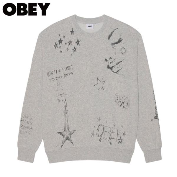 OBEY オベイ メモリアルデザイン ペイント アート グラフィック プリントスウェット トレーナー
