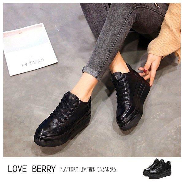 厚底スニーカー レディース おしゃれ スニーカー 黒 レザー レザースニーカー 立ち仕事 疲れない Ys チコ Sショップ 通販 Yahoo ショッピング