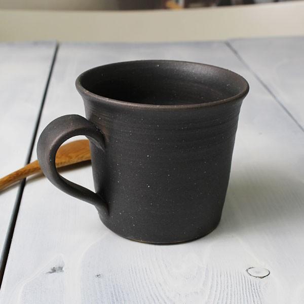 小さめコーヒーマグ/デミタスモーニングカップ/simple2 黒/ブラック