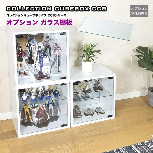 コレクションキューブボックス ガラス扉タイプ用オプション 追加ガラス棚 ※本体別売り CCB コレクションケース