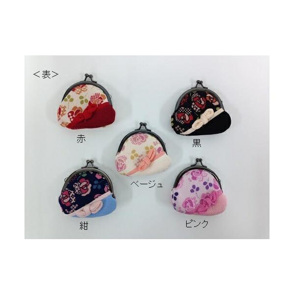 がま口財布 小銭入れ コインケース かわいい 薔薇 がまぐち ロマンスバラ がまぐち(大) 花 薔薇 バラ ばら 小物入れ 薬入れ イヤホン ちりめん細工館