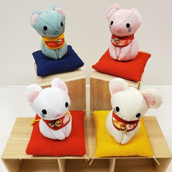 干支 置物 おしゃれ インテリア 季節 飾り 座布団付き 子のぬいぐるみ