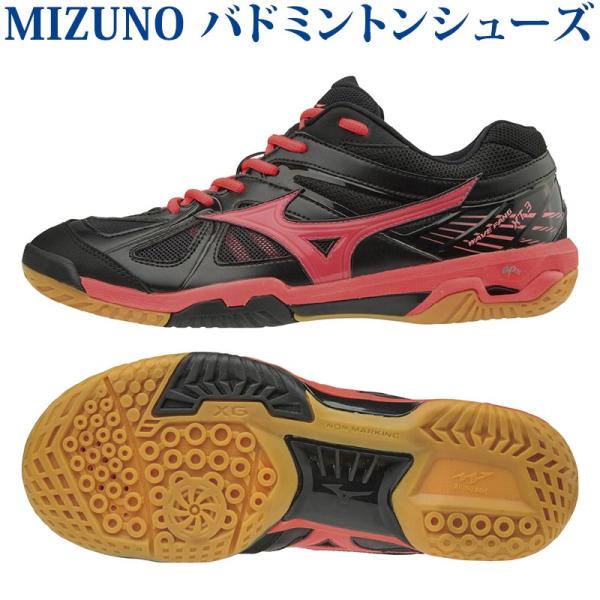 MIZUNO Badminton Shoes WAVE FANG XT3 71GA1850 White Black Gold US7 25cm 