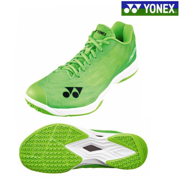 YONEX　バドミントンシューズ　エアラスZワイド　W/グリーン　25.5 YONEX（ヨネックス） パワークッションエアラスZワイド SHBAZ2WY-359