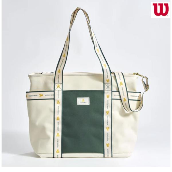 人気のONE BEARシリーズのキャンバストートバッグが装い新たに登場。大容量の収納部にはアパレルやシューズ等を収納可能。内部背面部にはラケットを2本収納可能な仕切りを用意。内部前面部にはベアのチャームがあしらわれたジッパー付のポケットがあ...