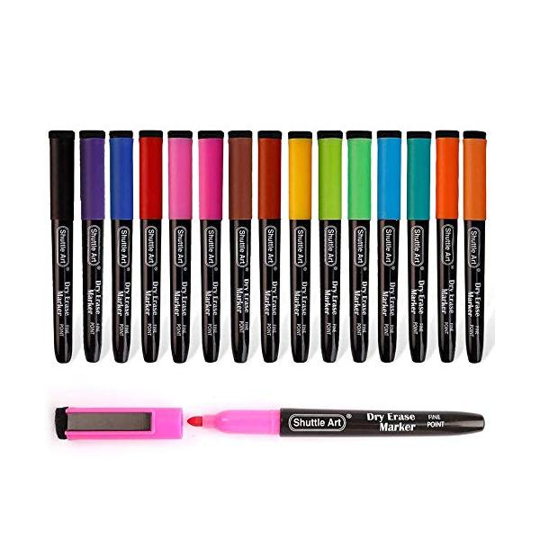 ホワイト　ペン Amazon.co.jp: Shuttle Art ホワイトボードマーカー 15色セット