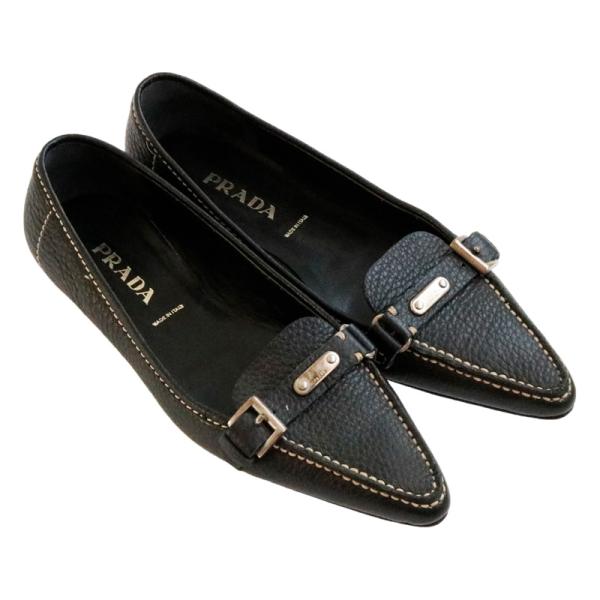 美品　PRADA 黒 フラットシューズ　35 ブラック PRADA（プラダ） 中古 靴 レディース 表記35 日本サイズ22