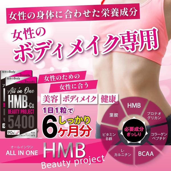 HMB ビューティーダイエット【お得２袋セットしっかり6ヶ月分】 内側から美ボディシェイプアップ 美容 ダイエット 健康 オールインワン 女子 サプリメント 国産