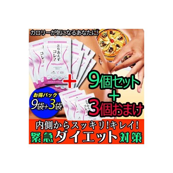 とりあえずコレ！【お得9袋セット+3個オマケ 360食分】ダイエット サプリメント カロリーコントロール カロリーカット 糖質 制限 炭水化物 脂肪 体脂肪 送料無料