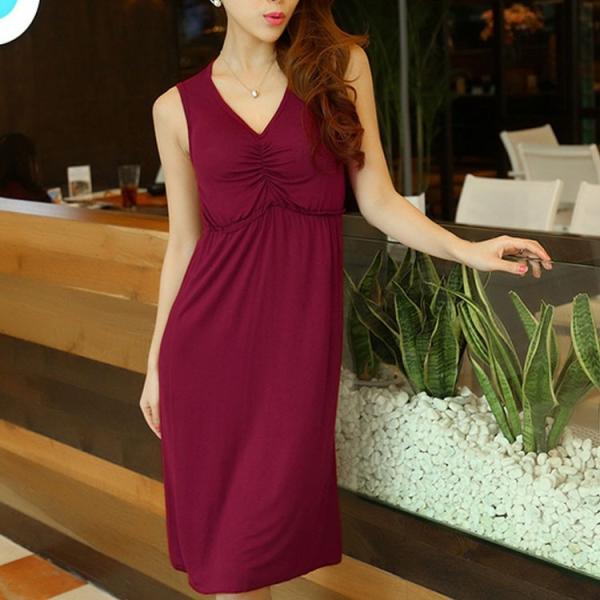 送料無料カップ付き ノースリーブ ワンピース Aライン カップ付き タンクワンピース Vネック 膝丈 ナイトブラ ノンワイヤー ワンピース パッド付 Buyee Buyee Japanese Proxy Service Buy From Japan Bot Online