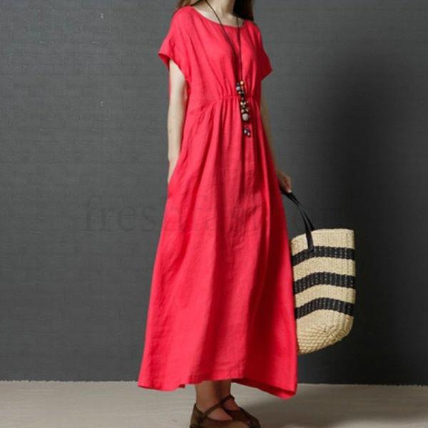 半袖 リネン ワンピースの通販 価格比較 価格 Com