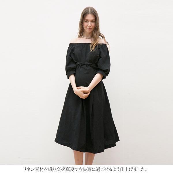 授乳リネンオフショルワンピース マタニティ服 授乳服 ブラック 黒 リネン 麻 授乳口 マタニティ ワンピース お宮参り 戌の日 春 夏 レディース 大きいサイズ Buyee 日本代购平台 产品购物网站大全 Buyee一站式代购 Bot Online