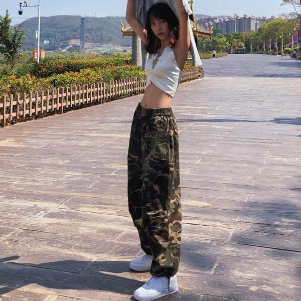 90s シティカモ 迷彩 カーゴ　バギーパンツ ショーツ ヒップホップ 極太 Qoo10] ヒップホップHIPHOP カーゴパンツ