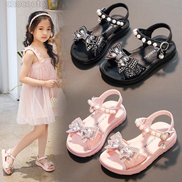 サンダル キッズ プリンセスシューズ 子供サンダル ビーチサンダル 女の子 子ども靴 夏物キッズシューズ 姫系 疲れにくい おしゃれ 可愛いカジュアルシンプル Ehmuqb16yl Godawaripowerispat Com
