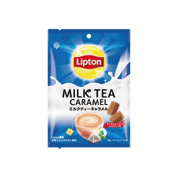 ■商品名：リプトン ミルクティーキャラメルリプトン厳選 紅茶エキスパウダー使用。リプトンのミルクティーをイメージしたキャラメルです。なめらかな口溶けと豊かな紅茶の香りをお楽しみください。