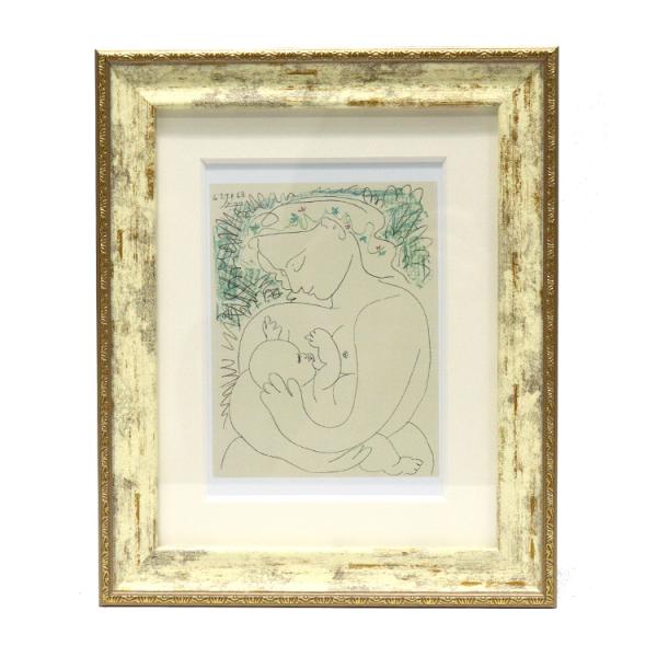 アートフレーム ピカソ 母性 名画 アートフレーム インテリア 壁掛け 絵画 アート MW-02415 額入り ミュージアムシリーズ おしゃれ 上