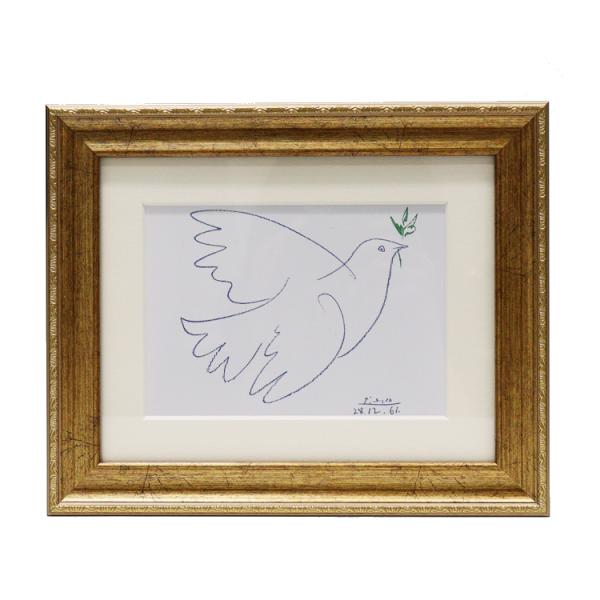 アートフレーム ピカソ 青い鳩 名画 アートフレーム インテリア 壁掛け 絵画 アート MW-02416 額入り ミュージアムシリーズ おしゃれ