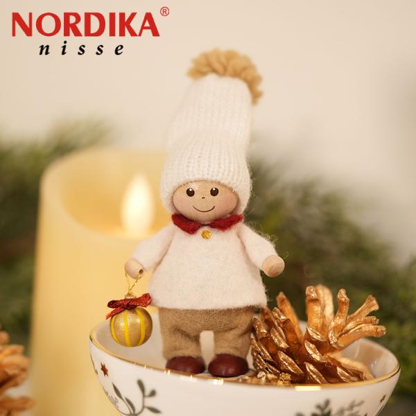 ノルディカニッセ リボンシリーズ オーナメントを持った男の子 定形外 送料無料  NRD120925 ノルディカ クリスマス 限定 サンタ 妖精