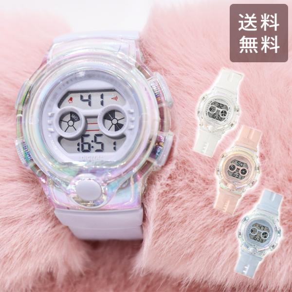 腕時計 YM116 デジタル ウォッチ シャボン 定形外 送料無料 フィールドワーク 3気圧防水 レディース 防水 時計 カレンダー 日付 曜日