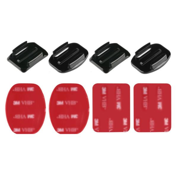 Gopro Hero4 / Hero5 / Hero6 / Hero7 / Hero8 / Hero9 / Session / SJ4000 /SJ5000 / SJ6000 /  DJI Osmo ActionGoPro用の曲面用2つ、平...