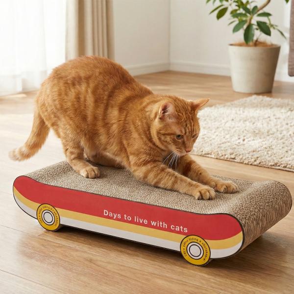 サイズ：約 幅42×奥行19×高さ9cm素材：紙（段ボール）重量：約 0.5kg耐荷重：約 6kg生産国：中国商品組立の有無：完成品でお届けです。送料無料（離島…別途見積もりです。詳しくはお問い合わせください。）配送：玄関渡しキーワード：猫...